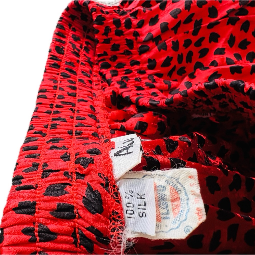 Anne Klein Red and Black Polka Dot Skirt - Picture 3 of 3